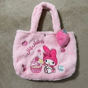 Hello Kitty Kuromi Melody Plush Handbag Crossbody Bag Plush Shoulder Bag New